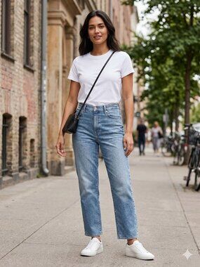 J. Crew Stovepipe Medium Wash Jeans in 32P